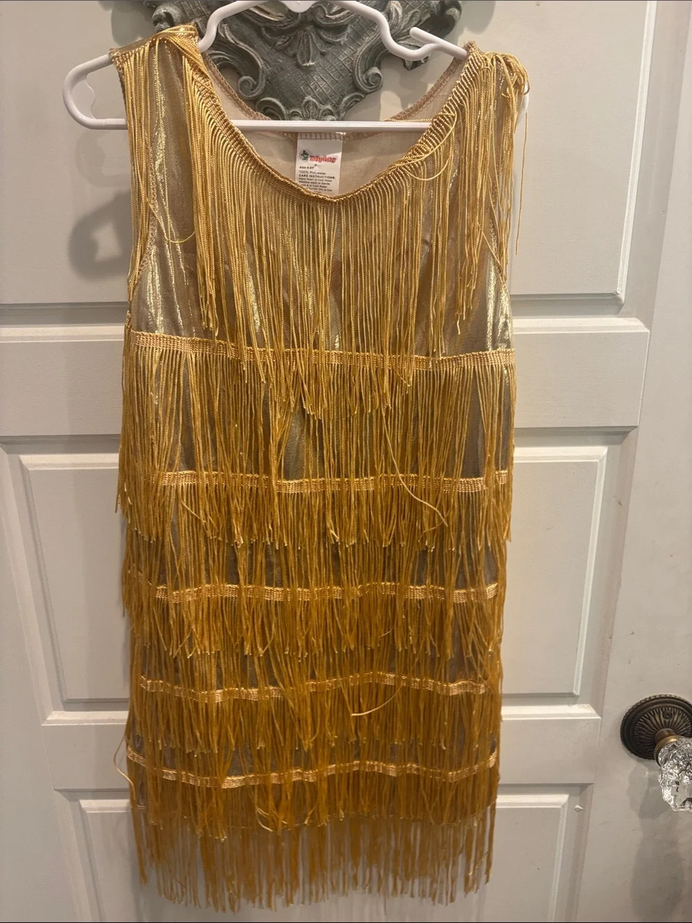 Taylor swift kids Gold Fringe Party Dress